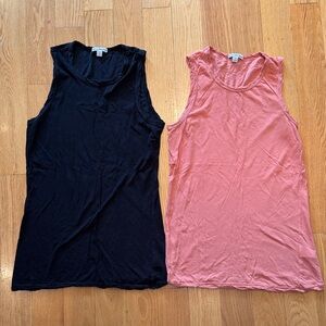 James Perse Black and coral  Tank Top bundle